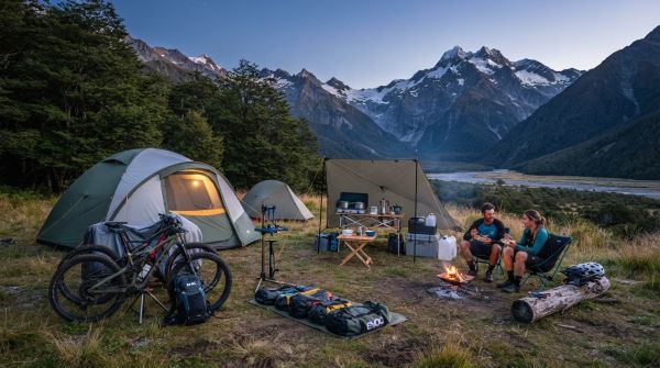 Comment organiser un camping pour une expédition de vélo de montagne en Nouvelle-Zélande?