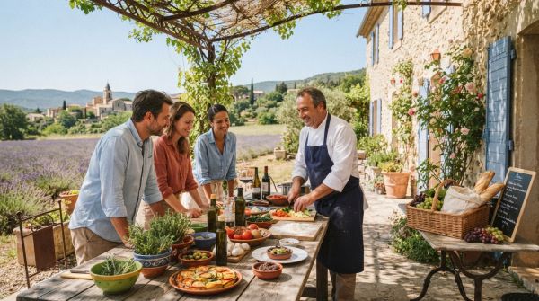 Quels sont les critères pour choisir une location de vacances en Provence avec des cours de cuisine et des visites de marchés?